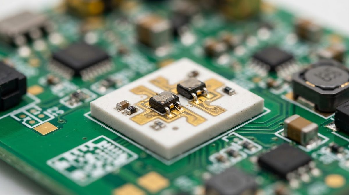 LiDAR driver board with AlN ceramic substrate and GaN transistors