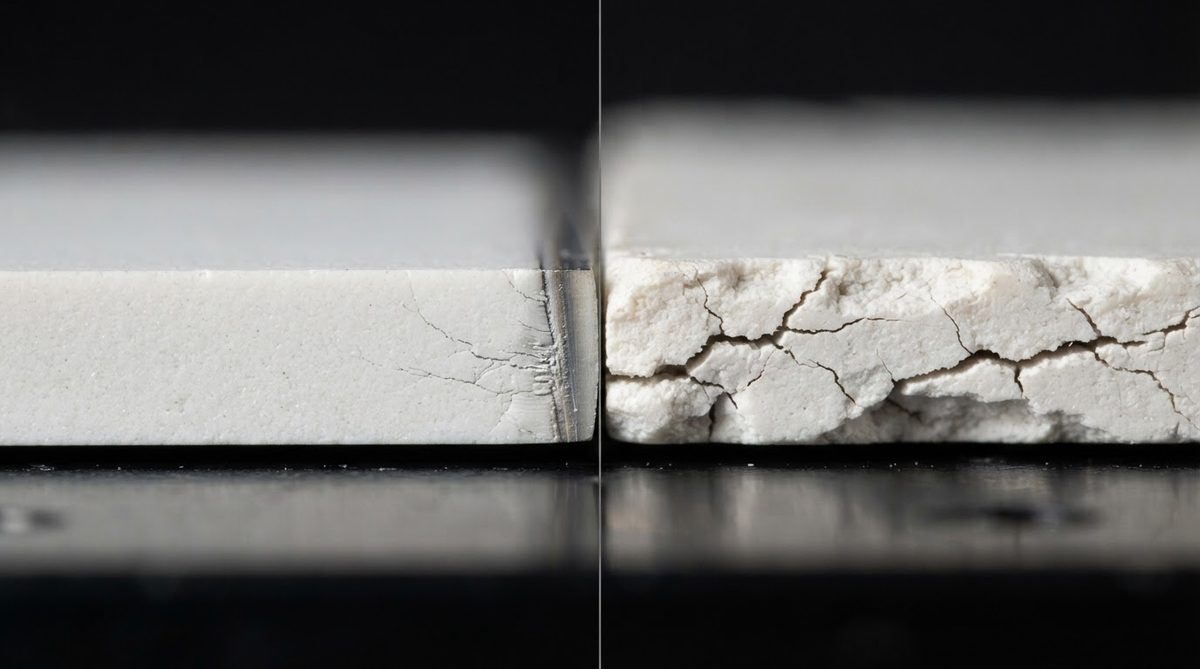 Comparison of laser-scribed and diamond-scribed edges on alumina ceramic