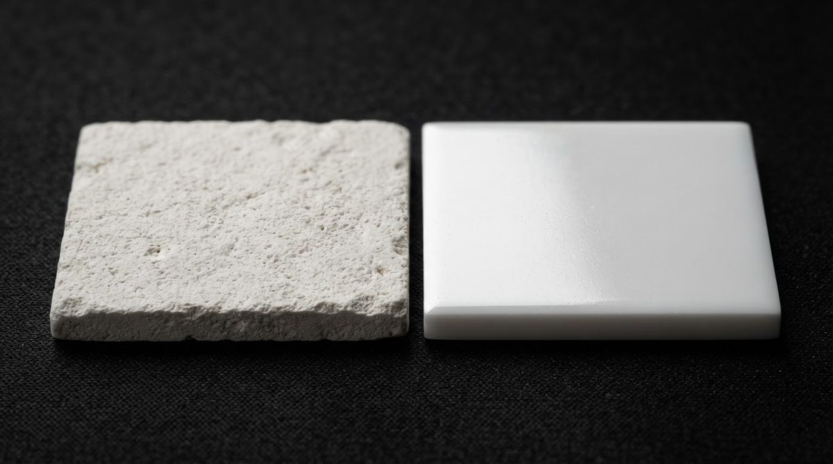 Surface comparison between 96% and 99.6% alumina ceramic substrates