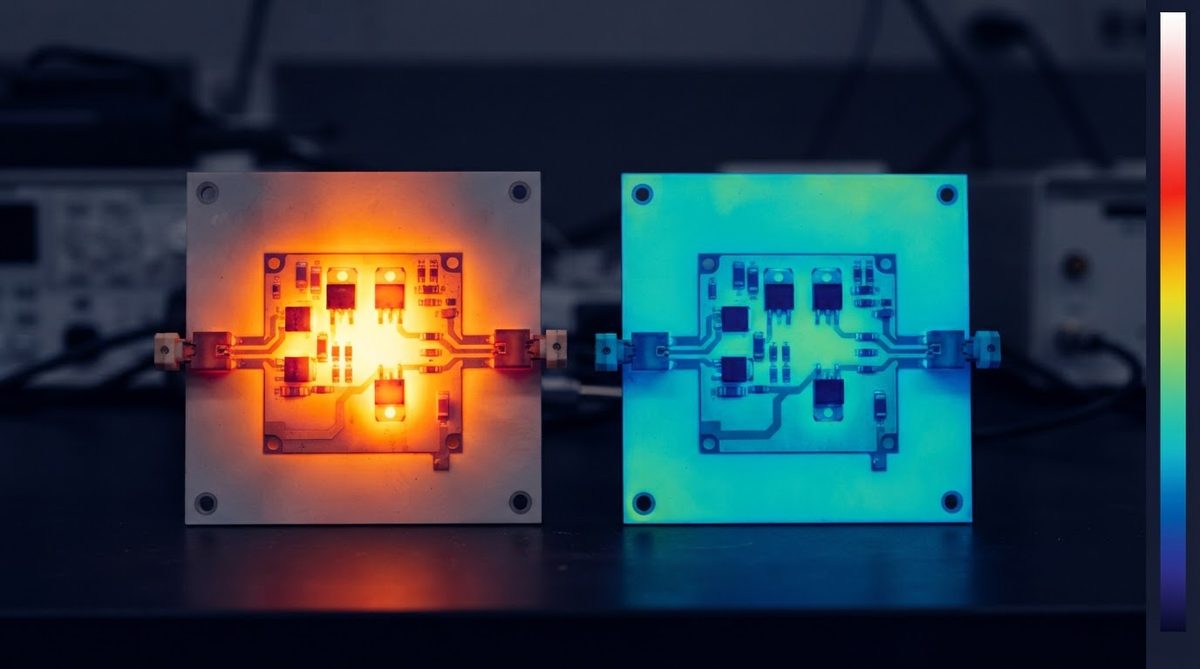 Thermal comparison of power modules on AlN versus alumina substrates