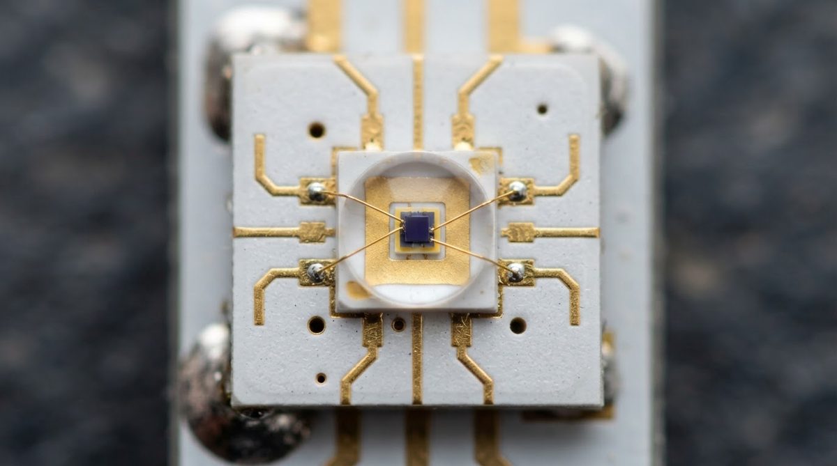 UV-C LED module assembled on an aluminum nitride ceramic PCB