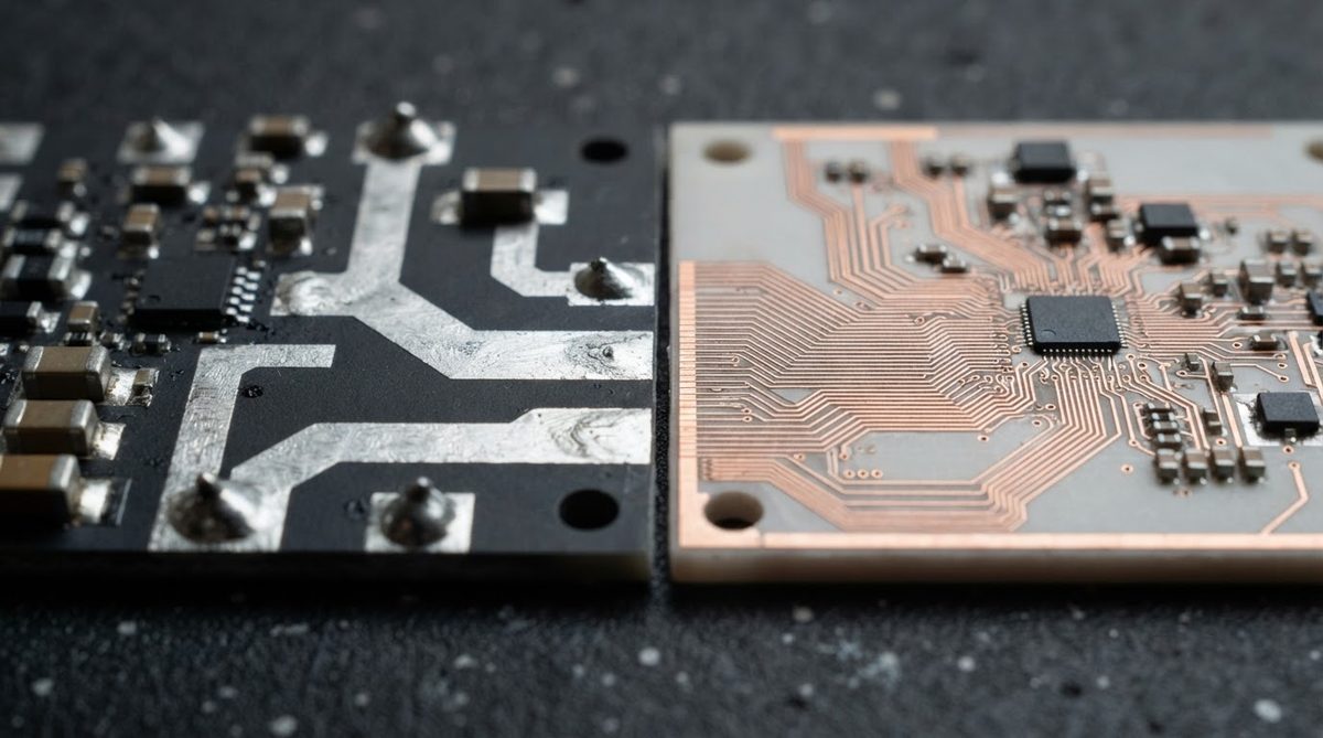 Thick-film vs DPC ceramic PCBs showing trace width and finish differences