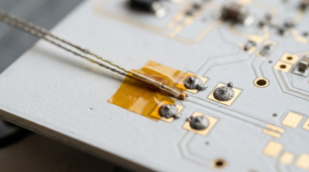 Thermocouple attached to an alumina ceramic substrate for reflow profiling