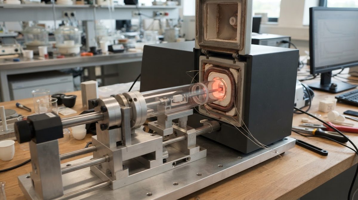 Dilatometer instrument used to measure coefficient of thermal expansion