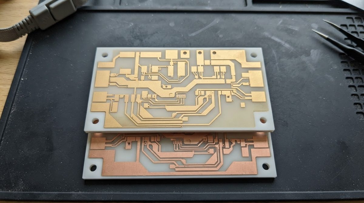 Double-sided DBC power module substrate with patterned copper on both faces