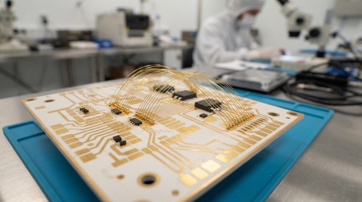 Ceramic power module with gold wire bonds on ENIG-finished pads