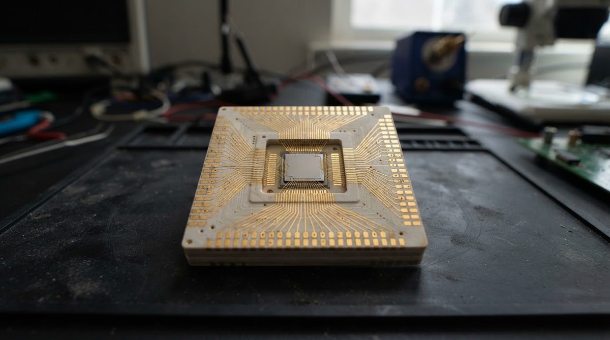 Finished HTCC ceramic package with Ni/Au plated pads and die-attach cavity