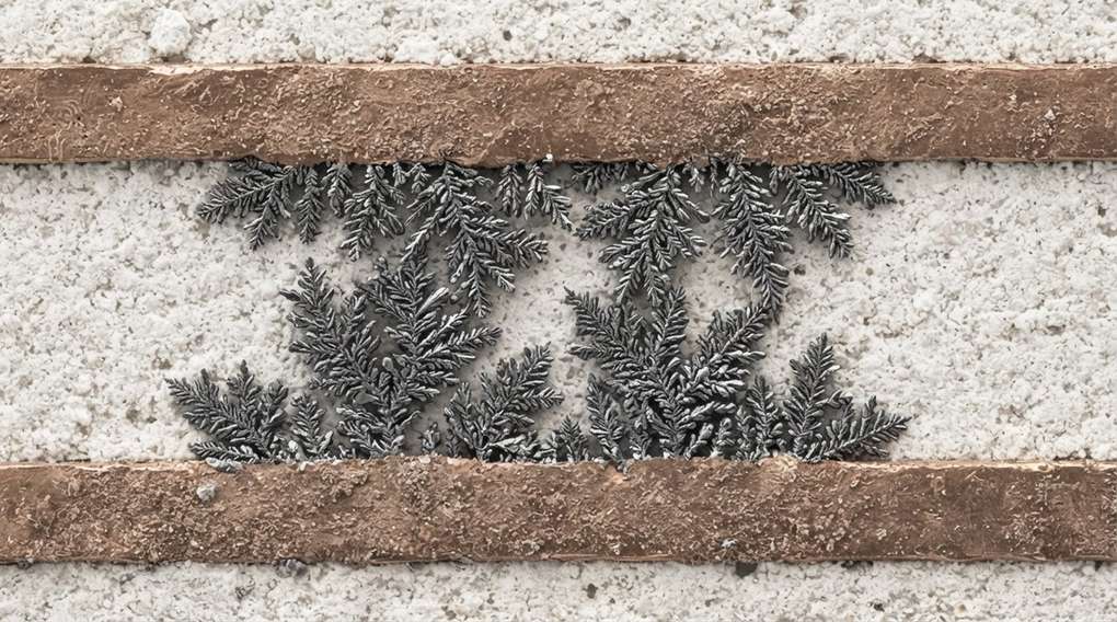 Silver dendrite migration between fine-pitch traces on a ceramic PCB