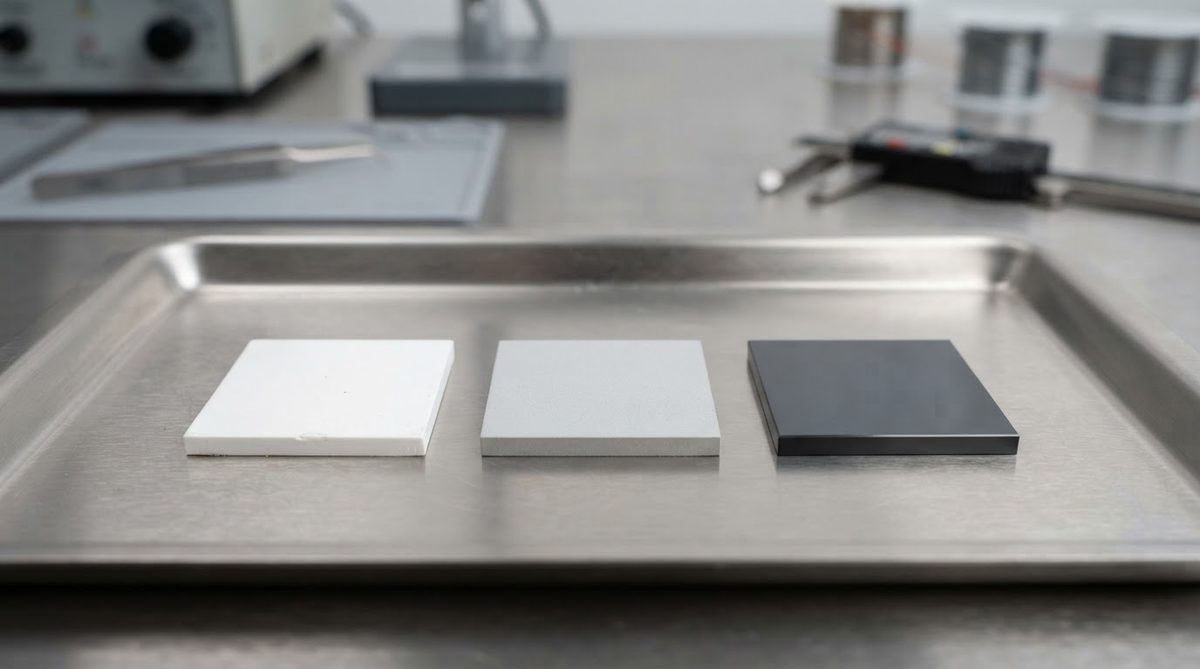 Three ceramic substrates compared: BeO, aluminum nitride, and silicon nitride