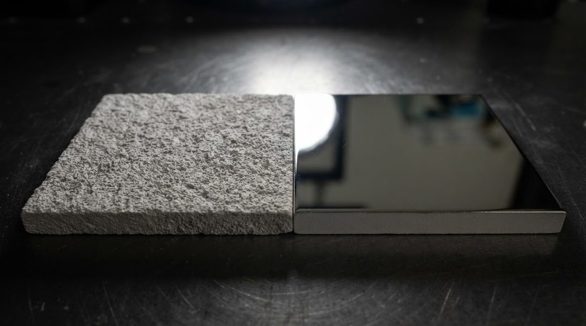 Comparison of as-fired and polished alumina substrate surfaces