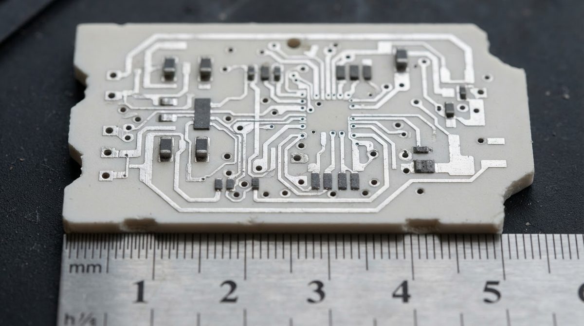 Fired thick-film conductor and resistor patterns on a ceramic substrate