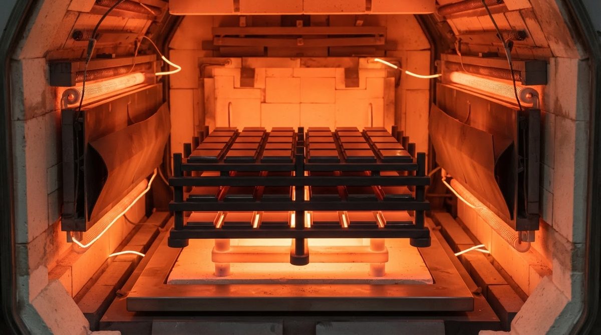 Si3N4 substrates loaded inside an active metal brazing furnace