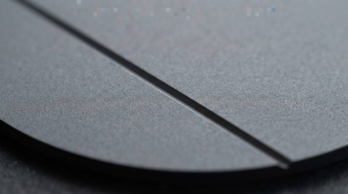 Laser-scribed edge detail on a silicon nitride ceramic substrate