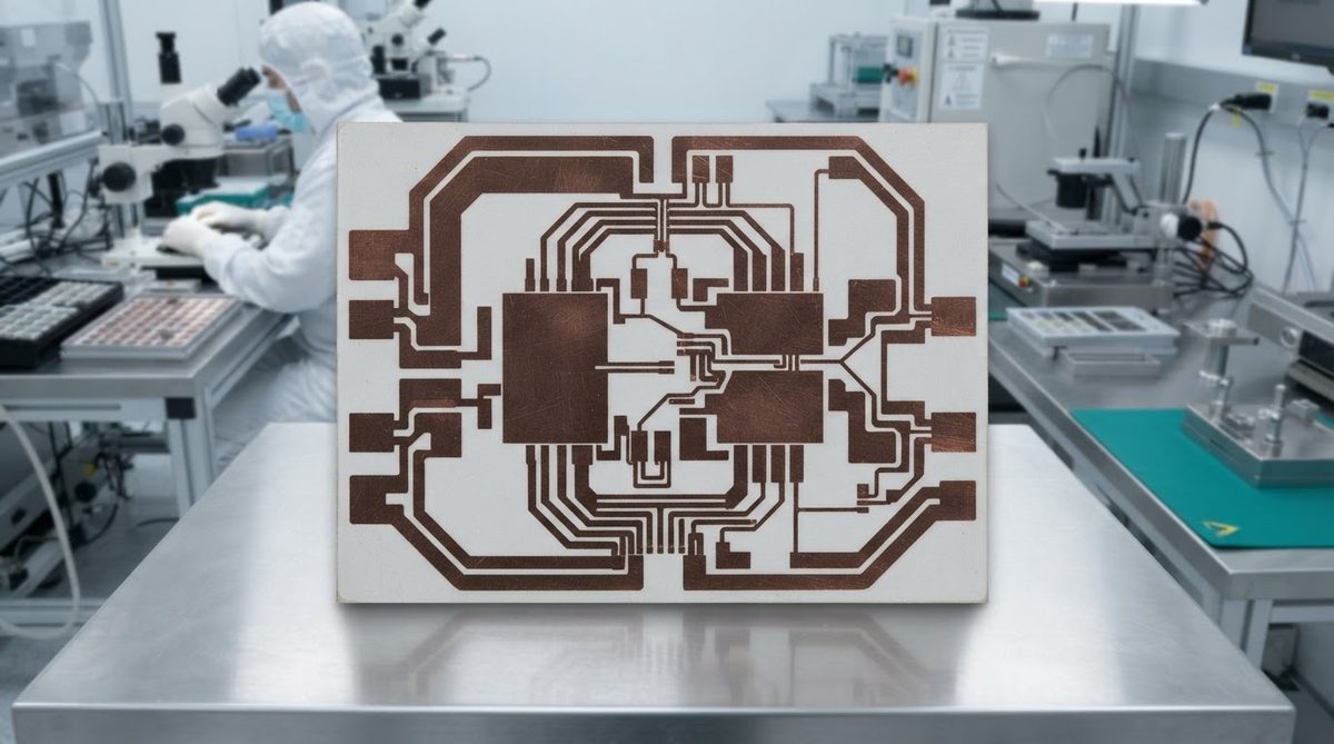 AMB-metallized silicon nitride substrate with copper traces for a power module