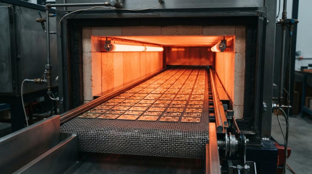 Nitrogen belt furnace used for firing copper thick-film paste on ceramic substrates