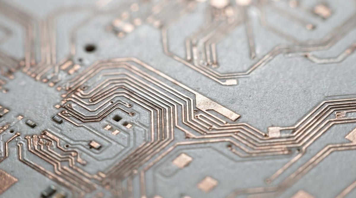 Fine copper traces produced by DPC process on an alumina ceramic substrate