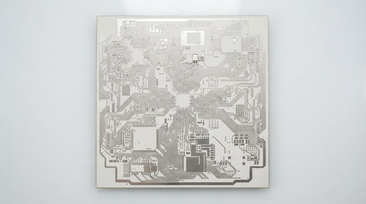 Fired LTCC multilayer ceramic panel with co-fired silver conductor traces