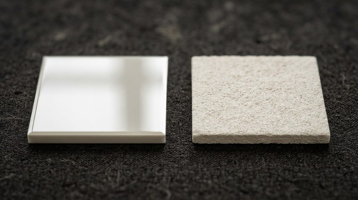 Polished versus as-fired alumina ceramic surfaces