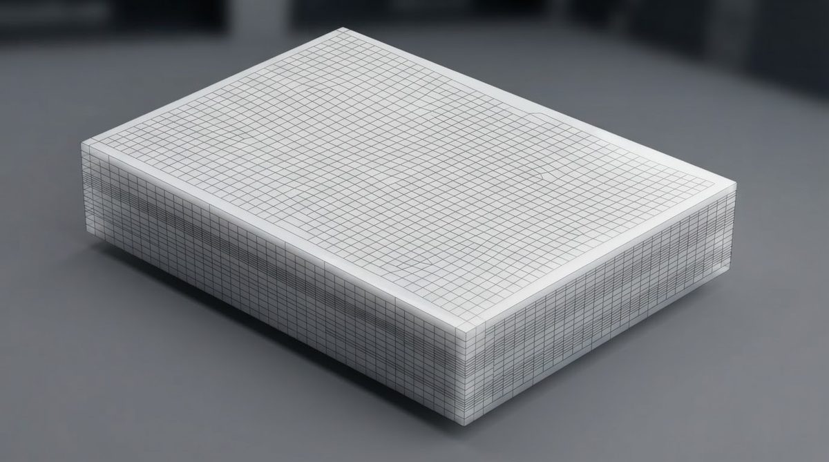 Swept hex mesh applied to a ceramic substrate FEA model