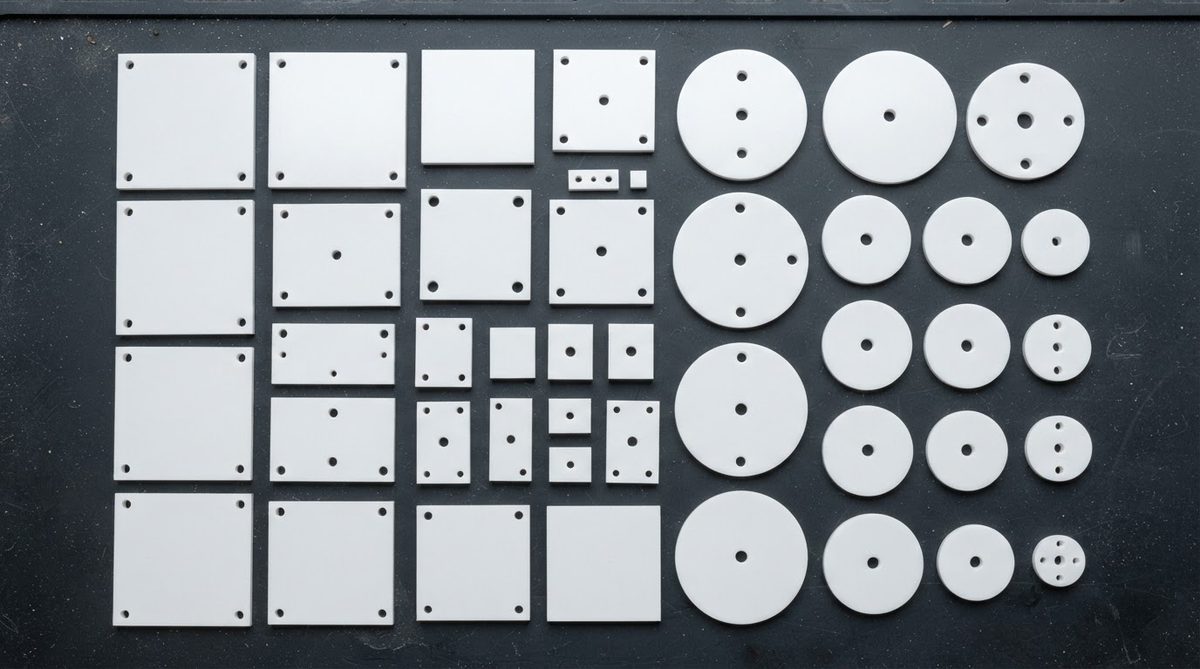 Laser-cut AlN starboard substrates in square and circular formats